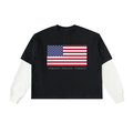 USA BLACK LONG SLEEVE