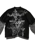 CHAOS CROSS FAUX-LAYER TOP