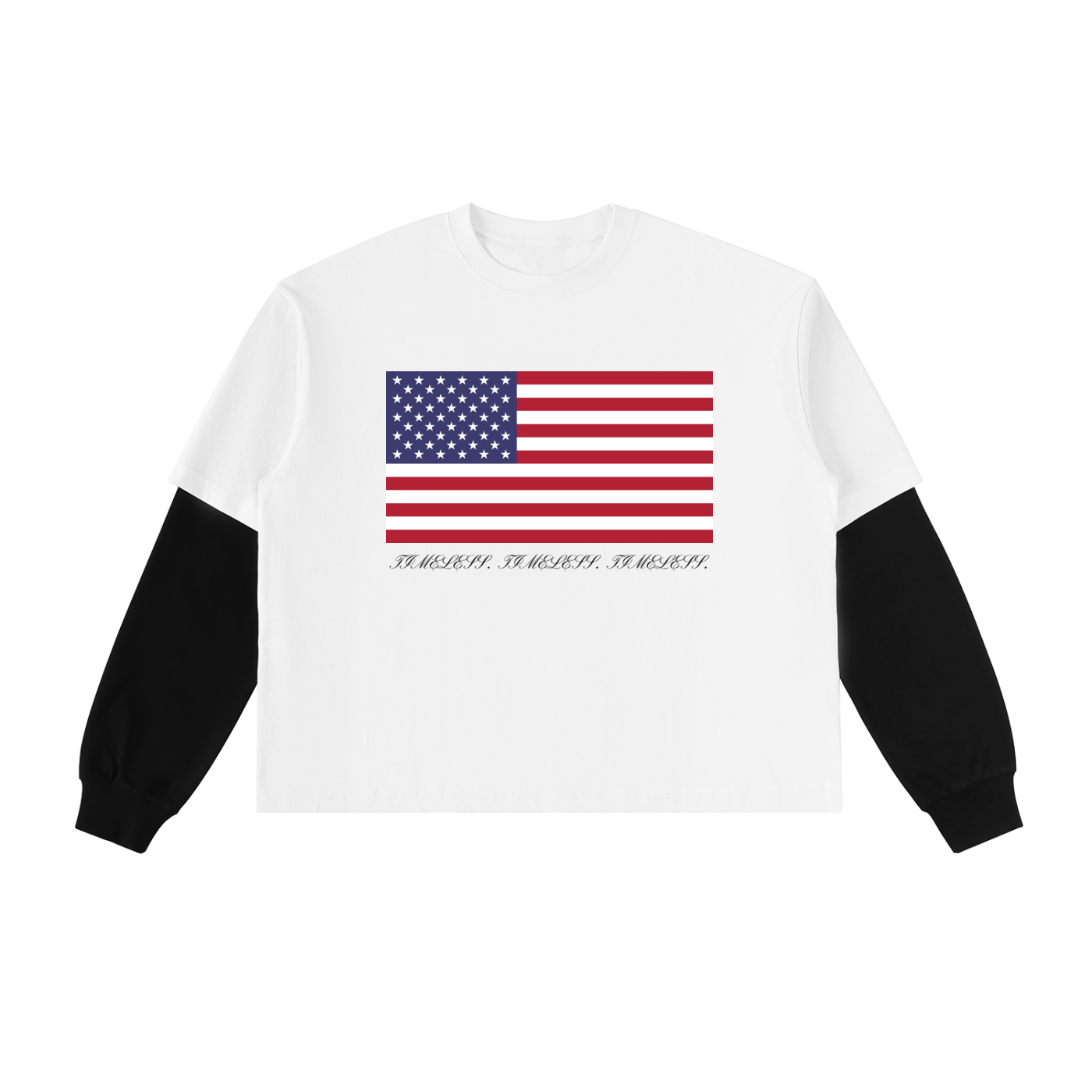 USA WHITE LONG SLEEVE