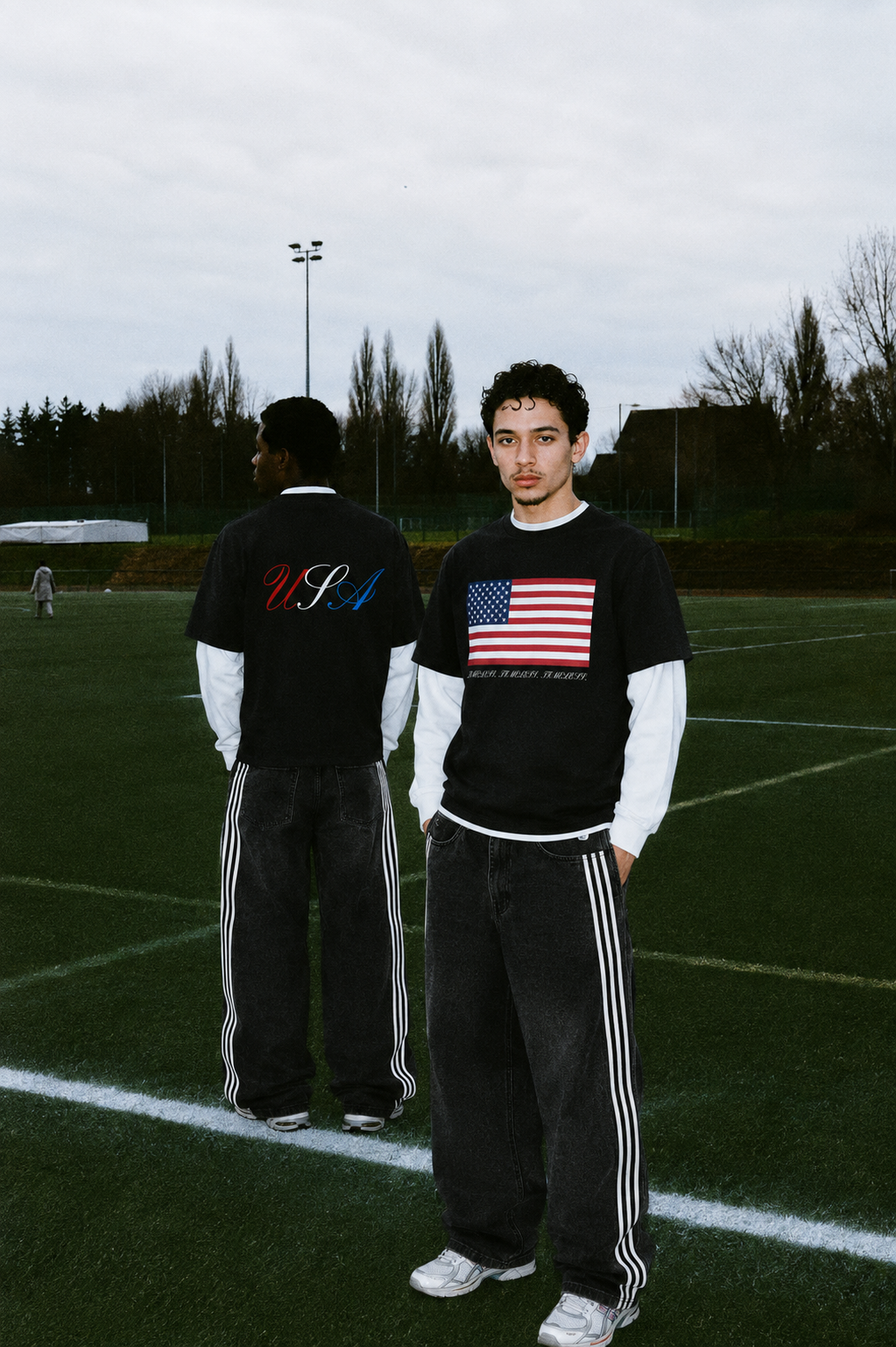 USA BLACK LONG SLEEVE