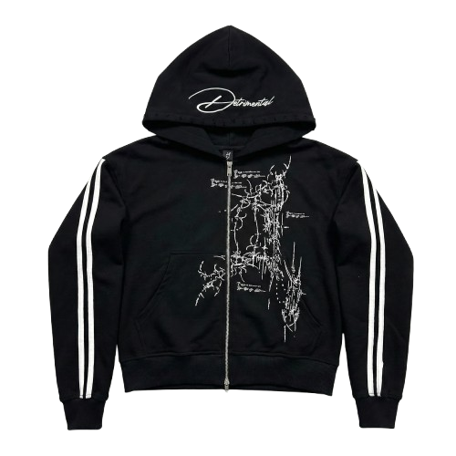 "OBSIDIAN" ZIP-UP HOODIE