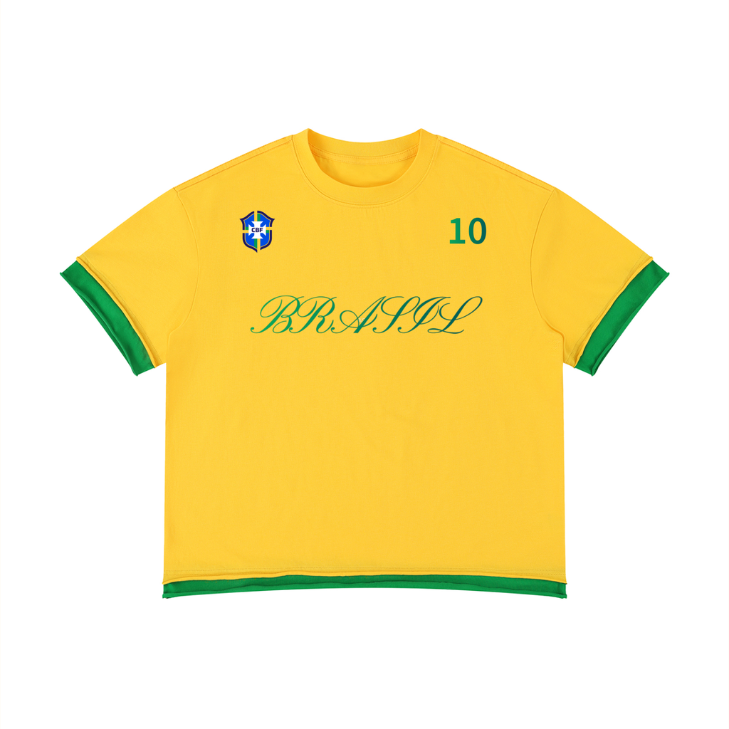 BRASIL STATEMENT EMBROIDERED TEE