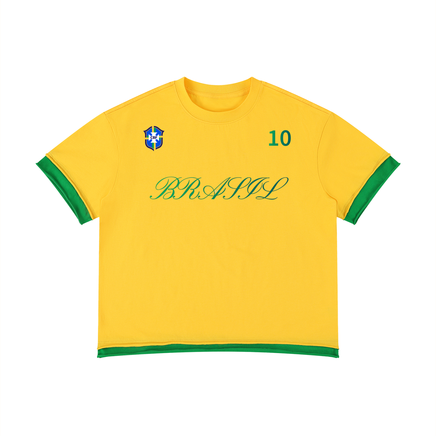 BRASIL STATEMENT EMBROIDERED TEE
