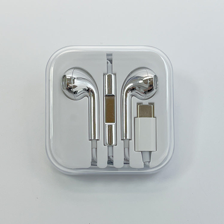 Type-C to 3.5mm Wired Earphones with Crystal Housing